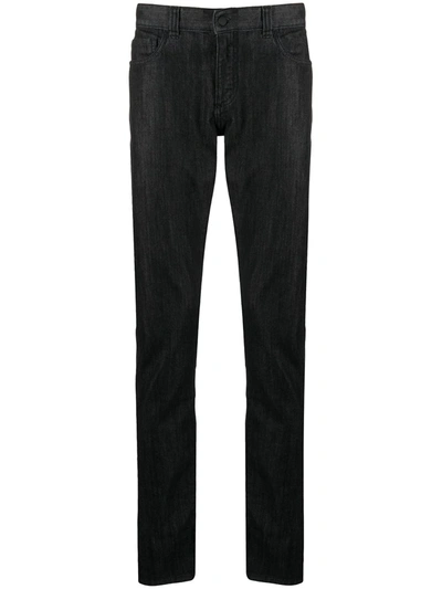 Shop Canali Slim Fit Trousers In Grey