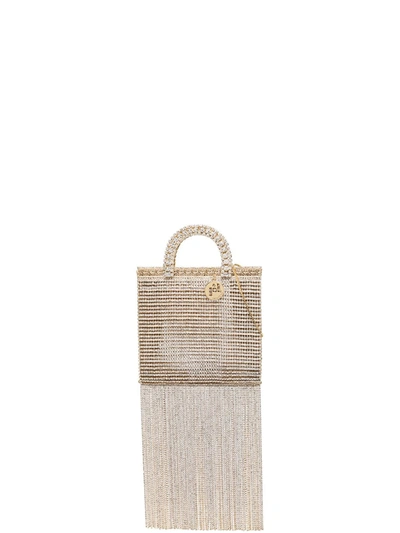 Shop Rosantica Fringe-embellished Tote Bag In Gold