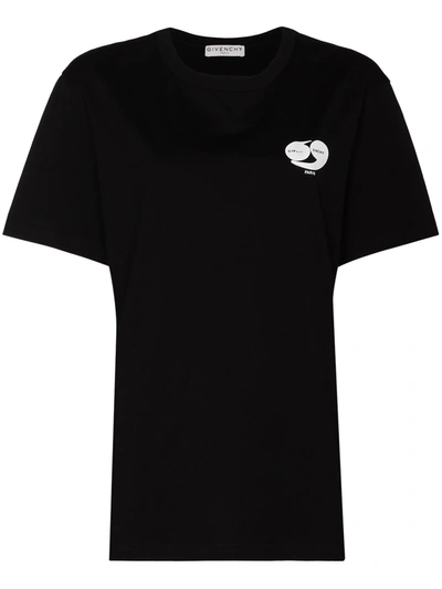 Shop Givenchy Slogan Print T-shirt In Black