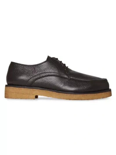 Shop The Row Leather Oxfords In Espresso