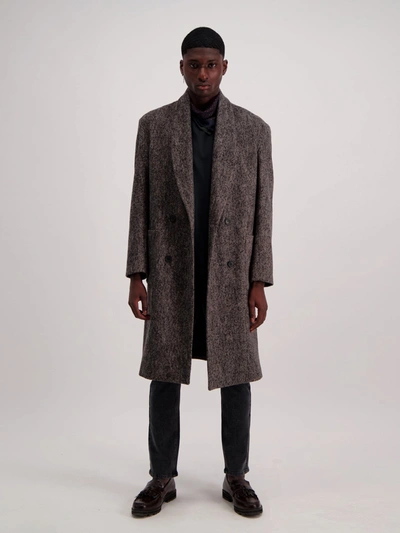 Shop Amendi Darcy Wool Coat In Grey Melange