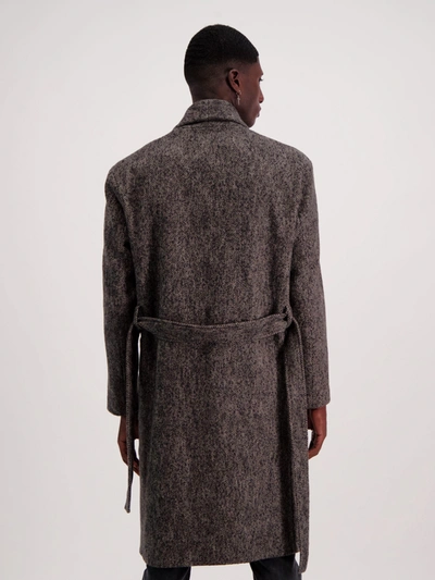 Shop Amendi Darcy Wool Coat In Grey Melange