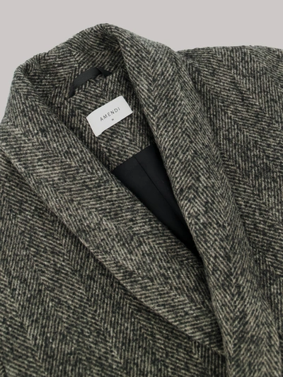 Amendi Darcy Wool Coat In Grey Melange