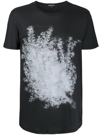 Shop Ann Demeulemeester Graphic-print Crew Neck T-shirt In Black