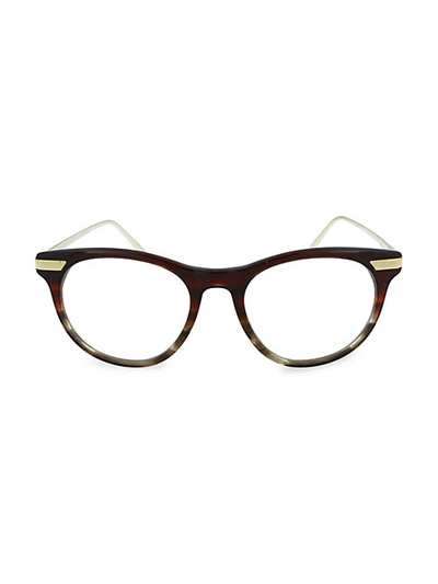 Shop Linda Farrow 51mm Cat Eye Novelty Optical Glasses In Merlot