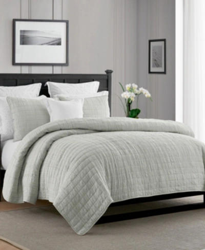 Shop Cathay Home Inc. Enzyme Washed Crinkle Quilt Set In Grey