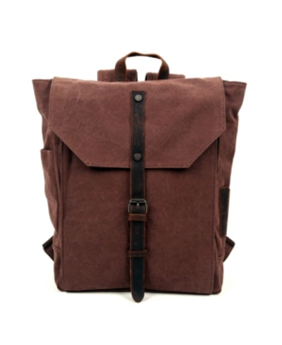 Shop Tsd Brand Sunny Trail Canvas Backpack In Brown