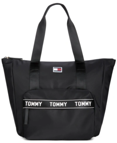 Shop Tommy Hilfiger Allie Tote In Black