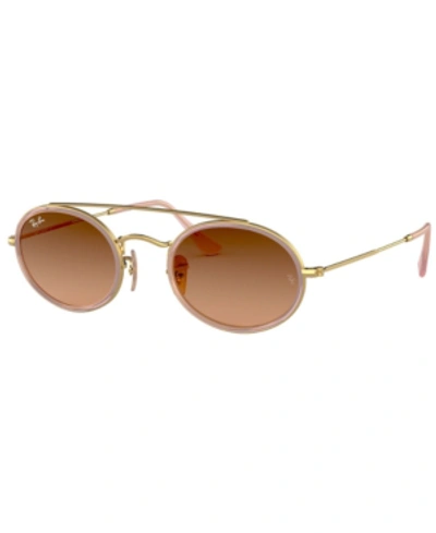 Shop Ray Ban Ray-ban Unisex Sunglasses, Rb3847n 52 In Gold/pink Gradient Brown