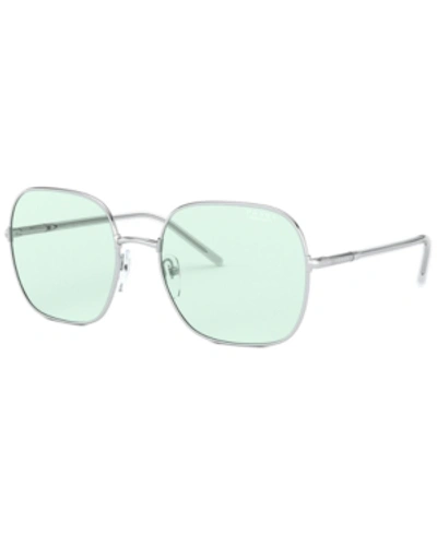Shop Prada Women's Sunglasses, 0pr 67xs In Silver/photo Green