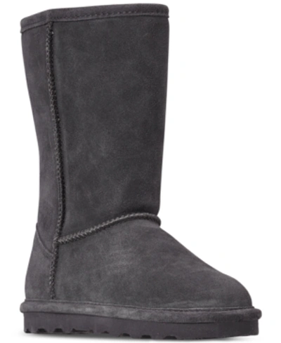 Shop Bearpaw Big Girls' Elle Tall Boots From Finish Line In Charcoal