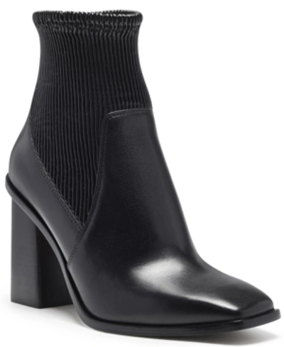 Shop Vince Camuto Women's Dasta Block-heel Booties Women's Shoes In Black