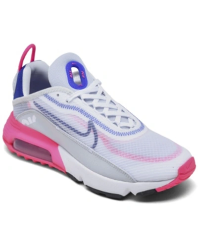 Shop Nike Women's Air Max 2090 Casual Sneakers From Finish Line In White, Concord