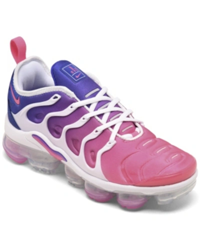 Shop Nike Women's Air Vapormax Plus Se Running Sneakers From Finish Line In Multi-color, Pink Blast