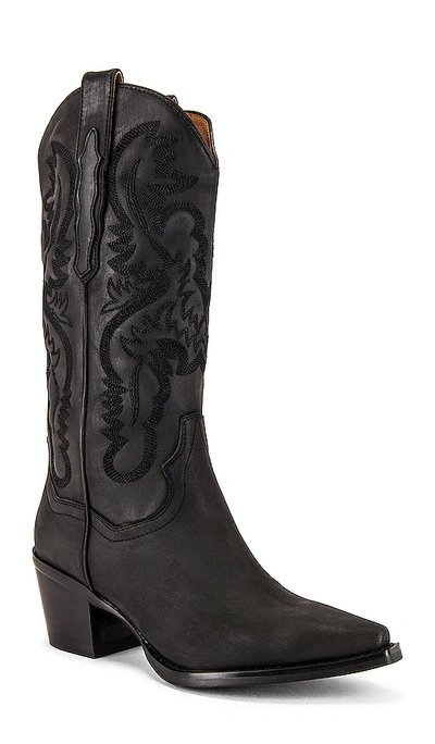 Jeffrey Campbell Women's Dagget Western Boots In Black Washed