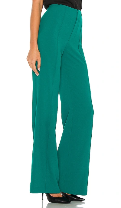 Shop Alice And Olivia Dylan Clean High Waist Wide Leg Pant In Dark Teal