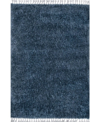 Shop Nuloom Belleza Plush Neva 6'7" X 9' Area Rugs In Blue