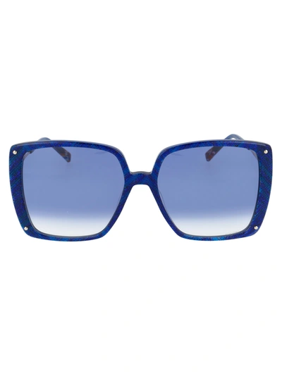 Shop Missoni Mis 0002/s Sunglasses In S6f08 Blue Pttr