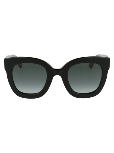 Shop Gucci Gg0208s Sunglasses In 001 Black Black Grey