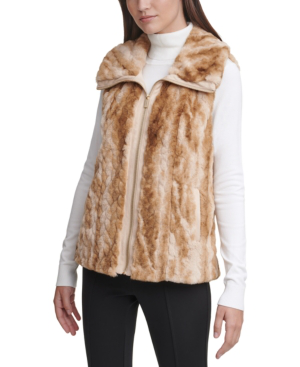 calvin klein faux fur vest