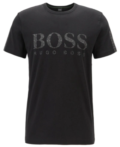 Shop Hugo Boss Boss Men's Tee 4 Regular-fit Cotton Logo T-shirt In Black