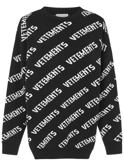 Shop Vetements Sweater In Black