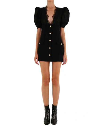 Shop Alessandra Rich Black Mini Dress