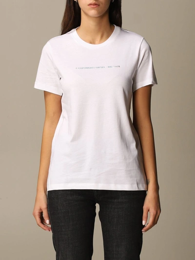 Shop Diesel T-shirt With Copyright Logo In White