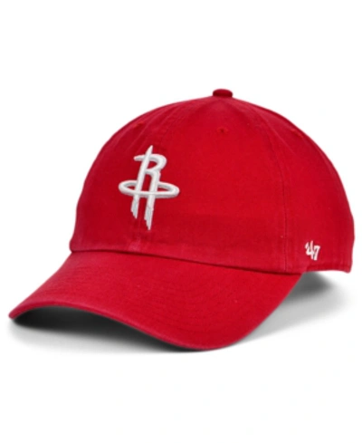 Shop 47 Brand Houston Rockets Clean Up Cap In Red