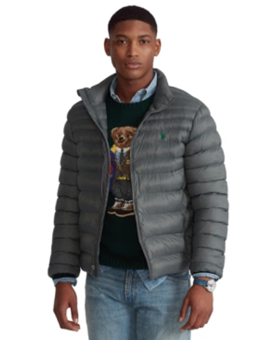Shop Polo Ralph Lauren Men's Packable Quilted Jacket In Charcoal Grey