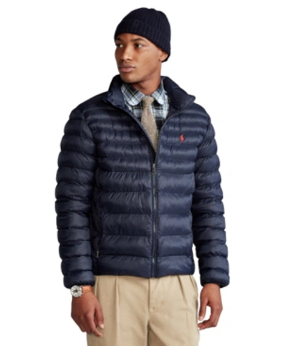 Shop Polo Ralph Lauren Men's Packable Quilted Jacket In Collection Navy