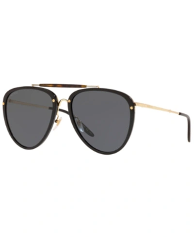 Shop Gucci Men's Sunglasses, Gg0672s 58 In Black Gold/grey