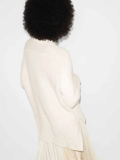Shop Rosetta Getty Relaxed Knit Sweater In White