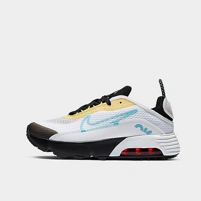 Nike Air Max 2090 Little Kids' Shoe In White/ Aqua/ Black/ Yellow | ModeSens