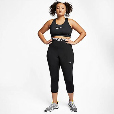Shop Nike Women's Pro Crop Training Tights (plus Size) In Black