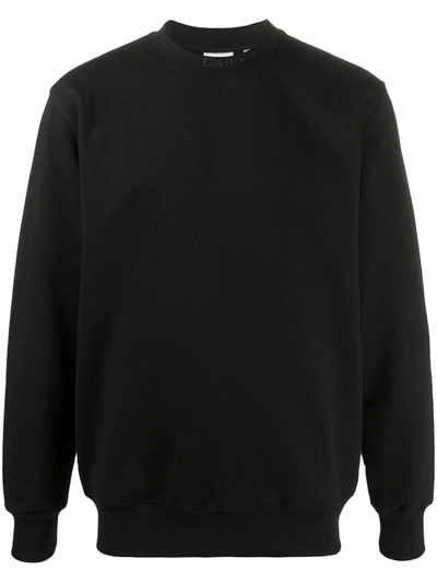 Shop Daily Paper Round Neck Knitted Jumper In Black