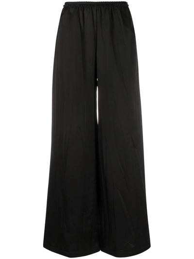 Shop Mm6 Maison Margiela Wide-leg Trousers In Black