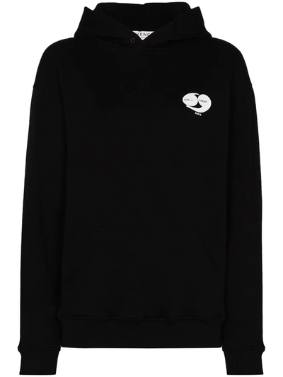 Shop Givenchy Logo-graphic Cotton Hoodie In Black