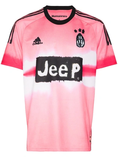 Shop Adidas Originals Juventus Fc Print T-shirt In Pink