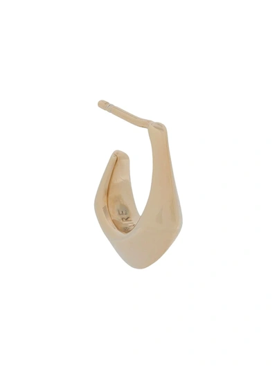 Shop Lemaire Angular Creole Hoop Earring In Gold