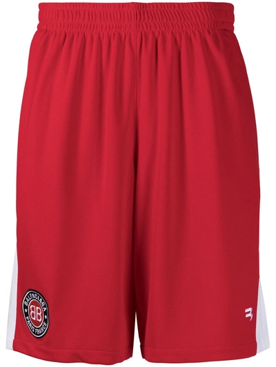 Shop Balenciaga Soccer Shorts In Red