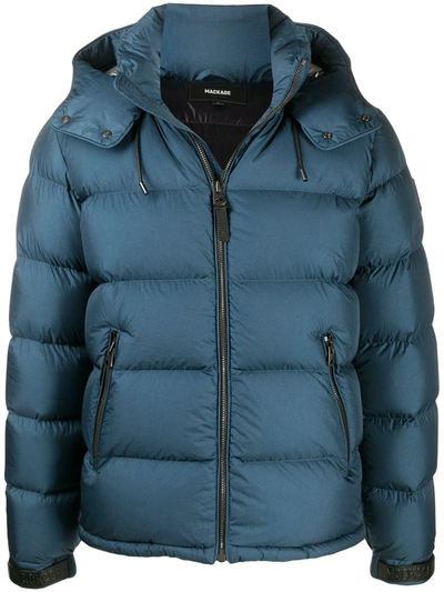 Shop Mackage Jonas Navy Padded Jacket In Blue