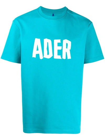 Shop Ader Error T-shirt Mit Logo-print In Blue