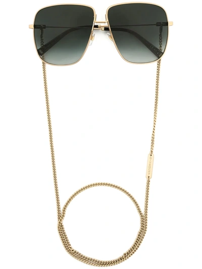 Shop Givenchy Oversized Square Sunglasses In Gold