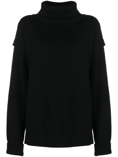 Shop Barena Venezia Ribbed-knit Layered Jumper In Black