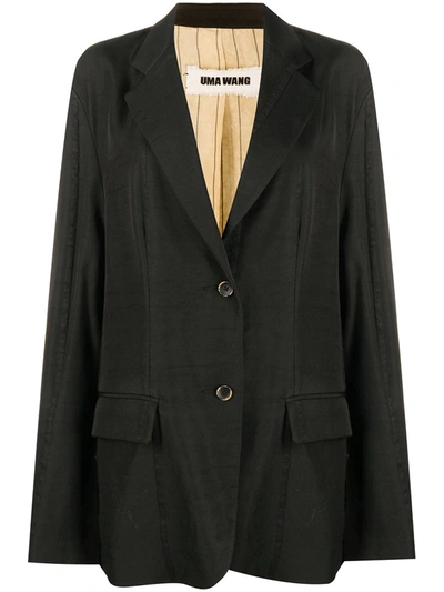 Shop Uma Wang Oversized Long-sleeved Blazer In Black