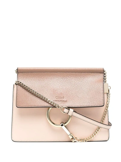Shop Chloé Mini Faye Chain Bag In Pink