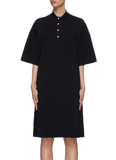 Shop The Row 'aspen' Polo Shirt Dress In Black