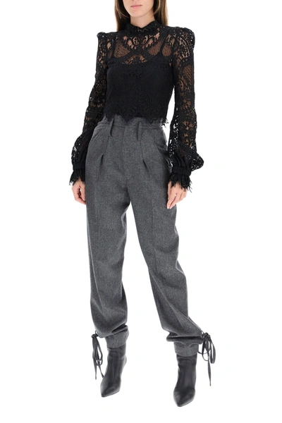 Wandering Lace Top In Black