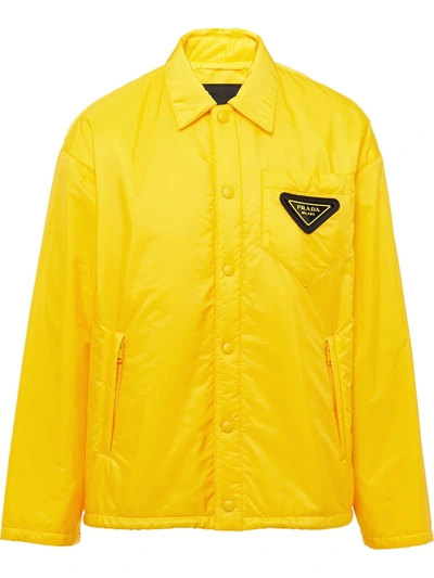 Shop Prada Re-nylon Lightweight Jacket In Yellow